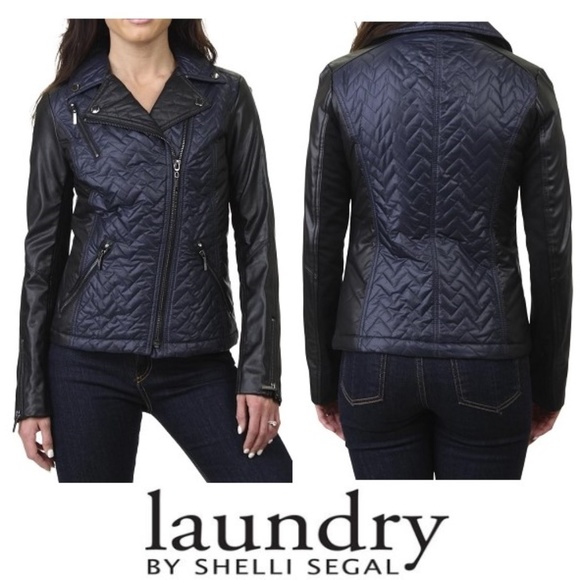 Laundry By Shelli Segal Jackets & Blazers - NWT LAUNDRY Quilted Faux Leather Motorcycle Jacket